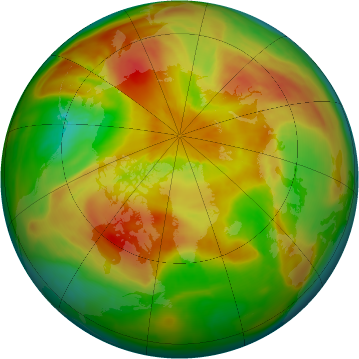 Arctic ozone map for 26 April 2009